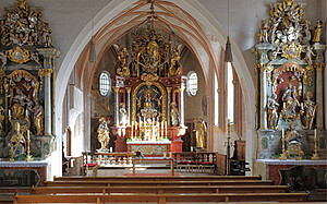 Bildinhalt: Innenansicht der Frauenkirche Gauting