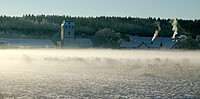 Abbildung: Foto der Reismühle im Winter