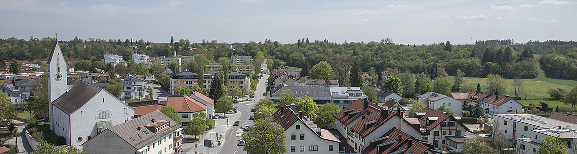 Blick vom Hauptplatz Richtung August-Hörmann-Platz